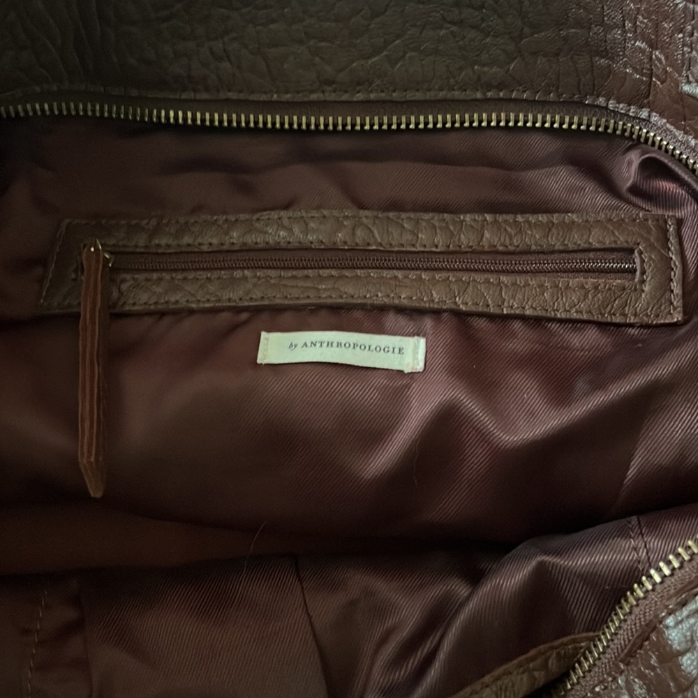 NWOT Anthropologie everyday leather tote bag - Picture 2 of 2